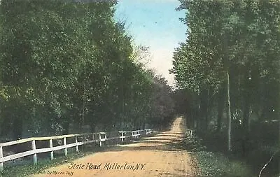 Vintage Postcard State Road Millerton New York Road Trees Color Photo • $9.98