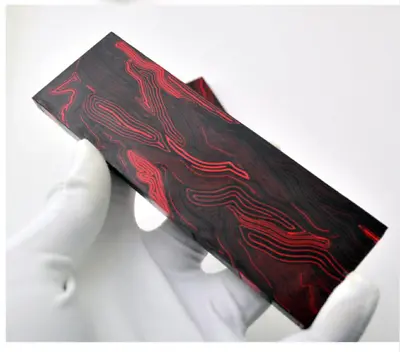 2 Pieces Knife Handle Scales Blanks Glass Fiber G10 Damascus Pattern 130x42x8mm • $35.94