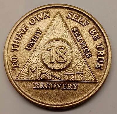 18 Month AA Bronze Medallion Sobriety Coin Recovery • $4.50