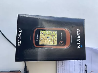 UNTESTED Garmin ETrex 20X Handheld GPS Unit Orange Black Satellite Map Turns On • $75