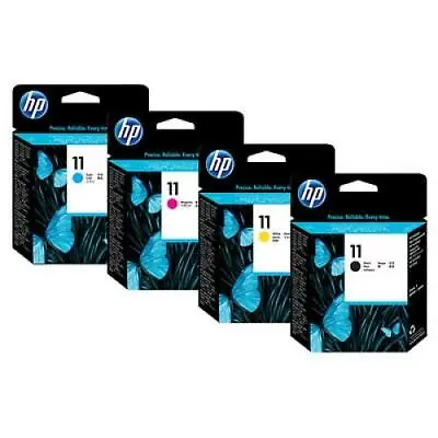 Genuine HP 11 Black Cyan Magenta Yellow Printheads Lot - FREE DELIVERY! VAT Inc. • $373.50