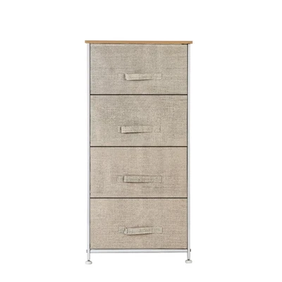 $55.96 • Buy 4-Tier Dresser Tower, Fabric Drawer Organizer With 4 Easy Pull Drawers With Meta