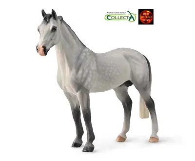 Hanoverian Stallion Dappled Grey Horse Toy Model Figure By CollectA 88957 New • £13.50