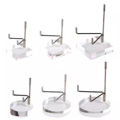 Adjustable Metal Display Stand Easel Shelf With Acrylic Base For Mineral Crystal • $10.24