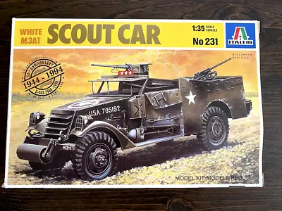 * ITALERI 1/35 Scale U.S. ARMY White M3A1 SCOUT CAR Model Kit • $17.80