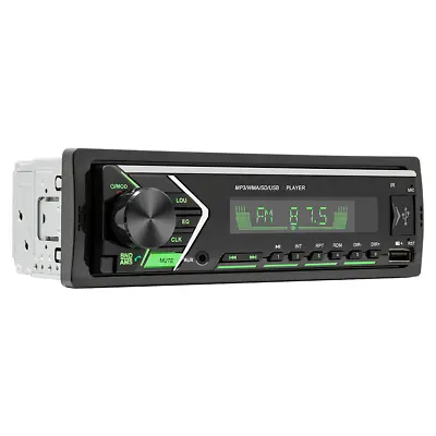 Bluetooth 1DIN Stereo Radio MP3 In-dash Player Car Kit FM/USB/TF/AUX Receiver • $36.99