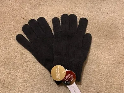 Accessorize Anti-bacterial Touch Screen Gloves One Size Black By Recorded Post • £7.95