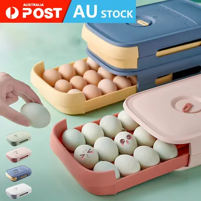 $12.45 • Buy Egg Storage Box Drawer Type Home Refrigerator Fresh Keeping Dumpling Holder AUS