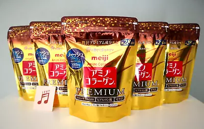 Meiji Amino Collagen Powder Refill PREMIUM【5pcs ×28days (196g) 】for Beauty JAPAN • $144.90