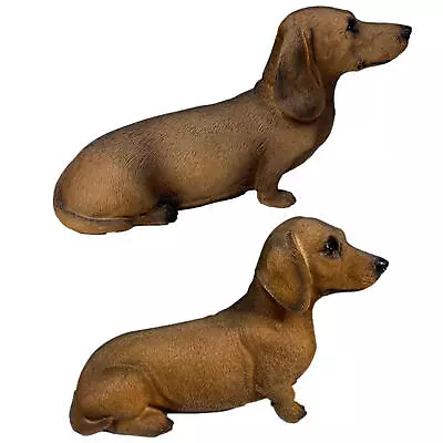 Dog Figurines Home Decor Dachshund Ornaments Statue Puppy Statue Desk Decoration • $22.64