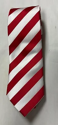 Original Jason & Vogue 100% Silk Tie. Red And White Stripes Pattern. MINT W TAG • $9.99