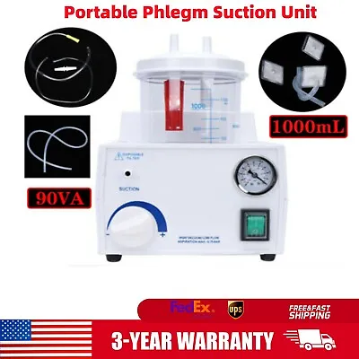 $137.75 • Buy Medical Vacuum Phlegm Portable Suction Unit Emergency Aspirator Machine ≥11L/min