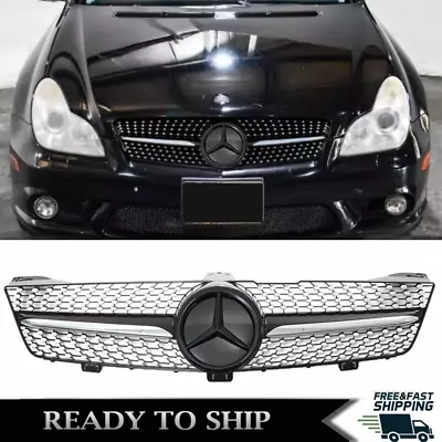 Diamond Front Grille Grill For Mercedes-Benz CLS-CLASS CLS350 CLS500 W219 05-08 • $164.46