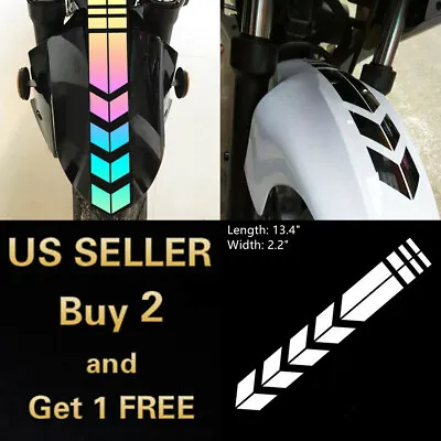 Motorcycle Reflective Fender Stickers Wheel  Safety Warning Arrow Tape Decals • $3.99