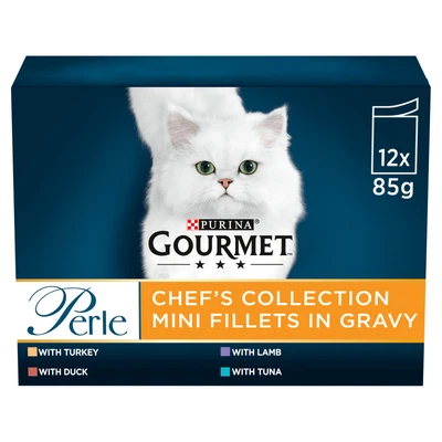 £7.02 • Buy Gourmet Perle Pouch Chef Selection Wet Cat Food Pouches - 12 X 85G