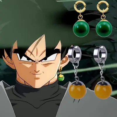 Super Dragon Ball Cosplay Earrings Vegetto Potara Black Son Goku Zamasu Ear Stud • $17.99