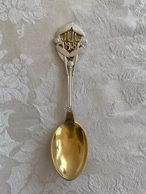 A. Michelsen Danish Gilted Sterling Silver Christmas Spoon  1918 In Box • $90