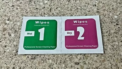 £1.25 • Buy Professional Wet And Dry Screen Cleaning Wipes For Mobile Phones