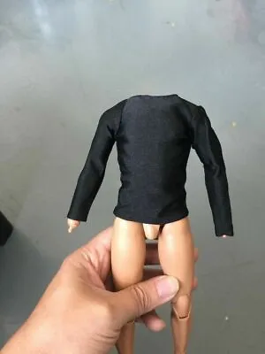 Custom 1/6 Scale Black Long Sleeve T-shirt Model For 12  Male Body Doll • $8.99