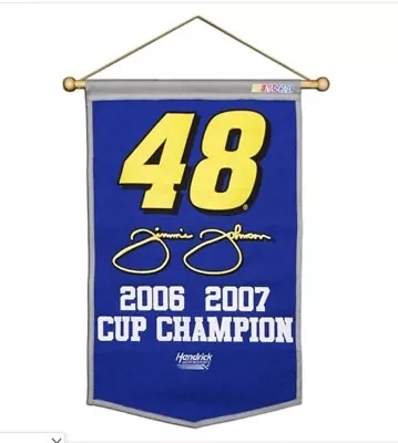 Jimmie Johnson 48 Mounted Memories Wool Blend Banner 22 X 36 NASCAR Flag • $27.99