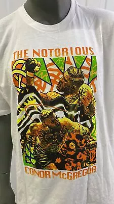 UFC Reebok Conor McGregor The Notorious Graphic Adult T-shirt White 2XL • £18.99