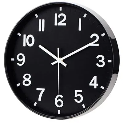 12 Inch Wall Clock Silent Large Wall Clocks For Living Room Office Home Kitchen • £12.99