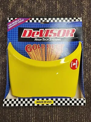 Vintage Motocross NOS Gold Belt DeVisor Bell Moto 4 Helmet Visor. Color: YELLOW • $35