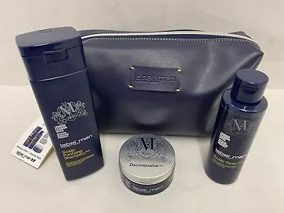 January Sale! Label.men Gift Set. Wash Bag. Deconstructor. Tonic. Shampoo • £9.99