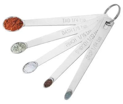 5PCS Small Measuring Spoons Set Stainless Steel Tiny Measuring Spoons For Cookin • $9.99