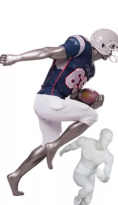 5 Ft 3 In H Male Abstract Face Football Running Mannequin Matte White SFB3W New! • $349.99