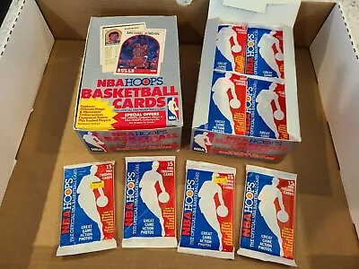 1989-90 NBA HOOPS WAX SEALED PACKS In BOX POSS. JORDAN ROBINSON 10 (89 90) • $4.95