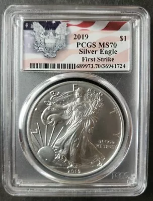 2019 $1 American Silver Eagle Dollar PCGS MS70 • $29.05
