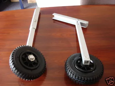 £119.95 • Buy SMALL BOAT Folding Launching Wheels Fold Up Rib Inflatable Dinghy Ally Aluminium
