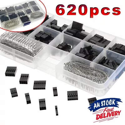 620x Male Header Female Connector Housing Kit Dupont Wire Jumper Pin Crimp Pin • $19.75