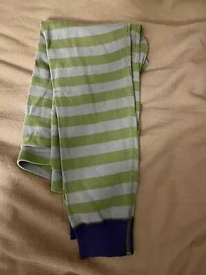 Hanna Andersson Unisex Stripe Sleepwear Long John Pajama Pant Green  Blue Size 5 • $12
