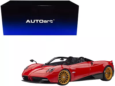 1/18 Pagani Huayra Roadster Rosso Monza Red & Carbon Model Car By AUTOART 78287 • $323.89