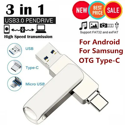 USB 3.0 Flash Drive Metal OTG Memory Stick For Samsung Galaxy Android Type-C • $11.59