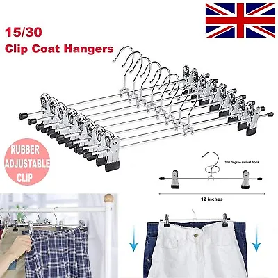 £7.99 • Buy Laundry Metal Hangers Clip Rack For Baby Kids Childrens Trousers Pants Clothes