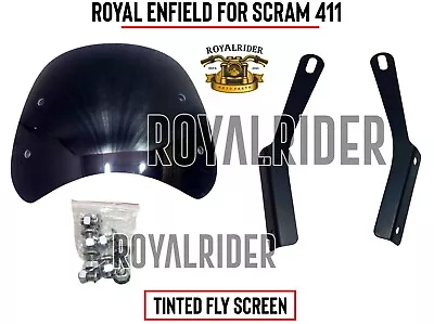 Fits Royal Enfield  TINTED FLY SCREEN FOR SCRAM 411 • $42.29