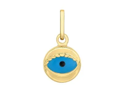 £27.70 • Buy Enamel Evil Eye Pendant 9ct Yellow Gold