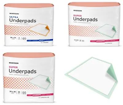 $21.99 • Buy McKesson Disposable Incontinence Super & Ultra Underpads Bed Pads Chucks ✅✅✅
