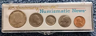 1952-1967 Numismatic News 5-piece Coin Set • $25