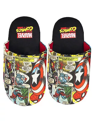 Marvel Black Mule Slippers (Boys) • £12.99