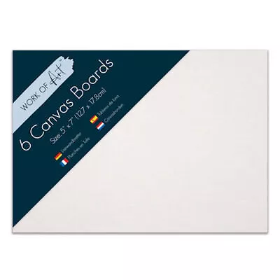 Canvas Boards 6 Pack 5  X 7  - Painting Artist High Quality Professional  • £4.99