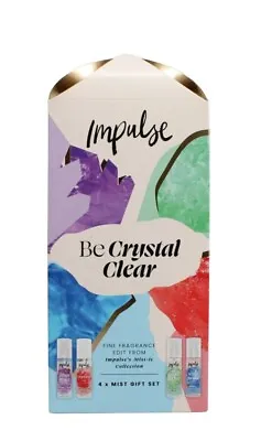 Impulse Crystal Clear Body Mist Gift Set 4 X 150mls New Boxed Free P&p  • £17.25