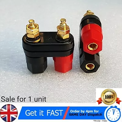 £4.99 • Buy Gold Plated Connector Speaker Amplifier Terminal Binding Post Banana Plug Jack