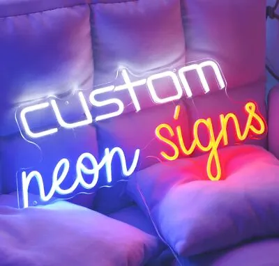 $20 • Buy Personalized Neon Sign Custom Name Logo Signs Acrylic Wall Decor LED Night Light