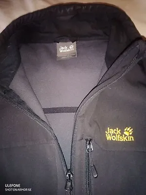 Jack WolfSkin Men's Black Stormlock Softshell Jacket. Size 40-42 • £25