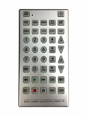 Universal Mini Jumbo Remote Control For TVs VCRs DVD Players SATELLITE  • $12.99