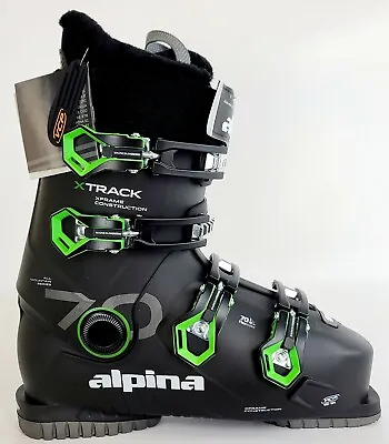 NEW $350 Men's Alpina XTrack 70 Black Green Ski Boots Various Sizes • $149.99